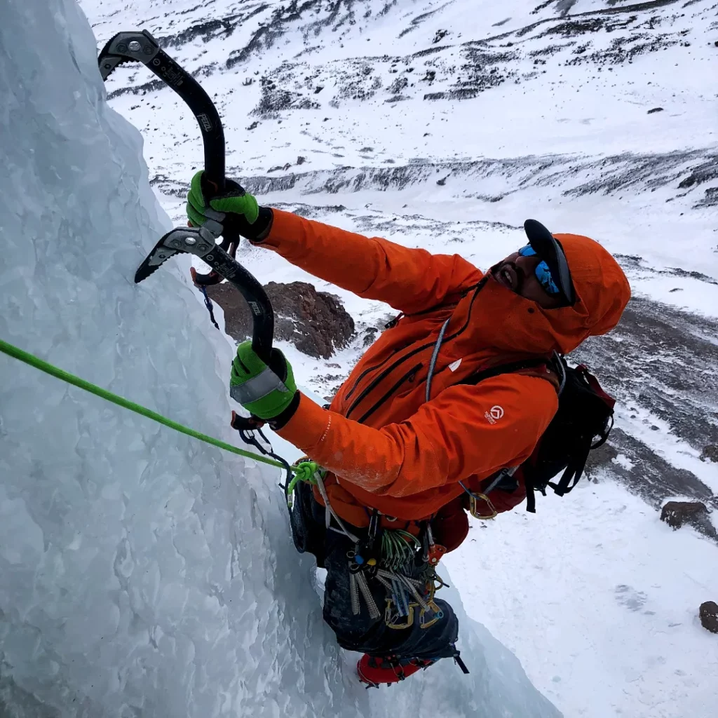 Escalada en hielo. Créditos: ©Alexis Rojas