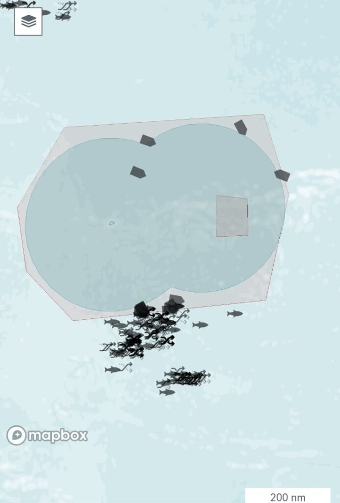 Mapa Satelital Fiscalización Rapa Nui. Foto: Cortesía Sebastián Yankovic Pakarati