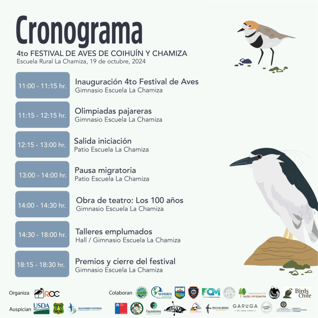 4ª edición del Festival de Aves de Coihuín y Chamiza.