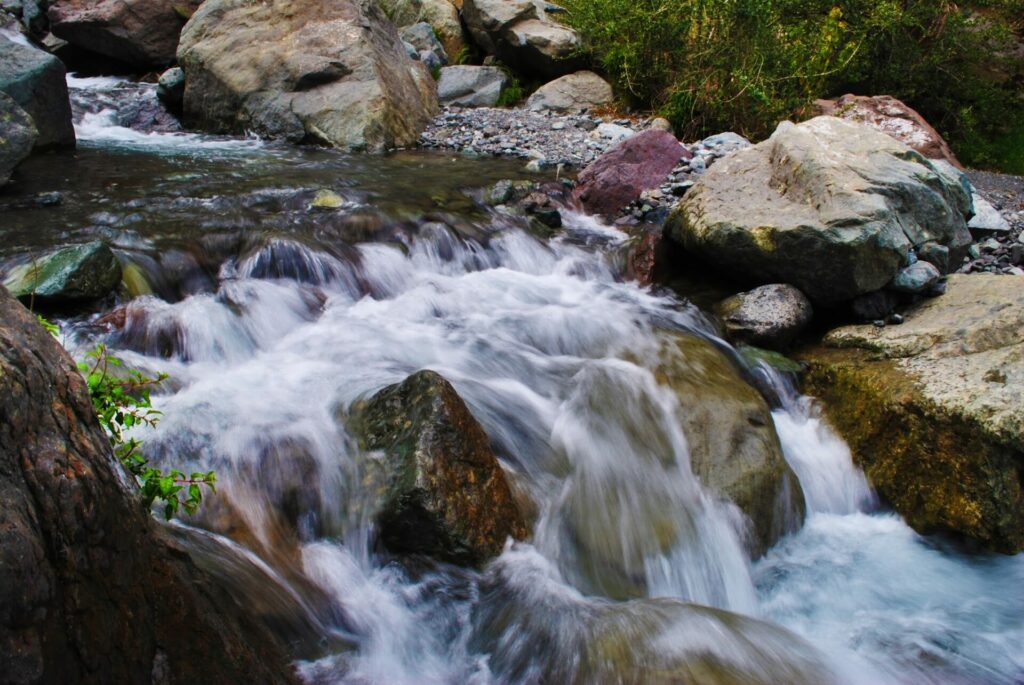 Flujo de agua Quebrada de Macul, créditos: Jaime Acuña