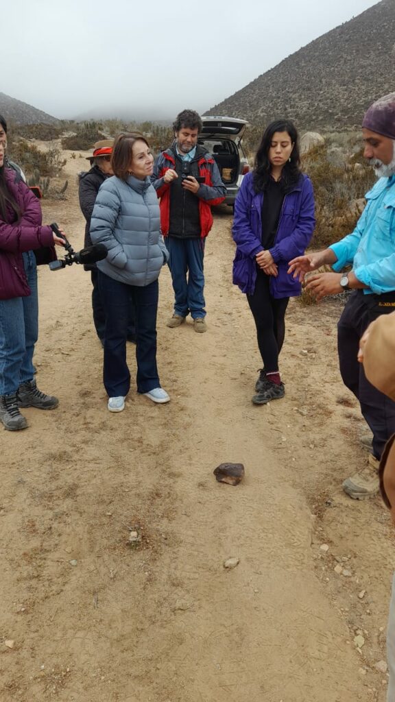 Jorge Monsalve y Samanta Aravena en expedición realizada en La Serena. Créditos: Jorge Monsalve.