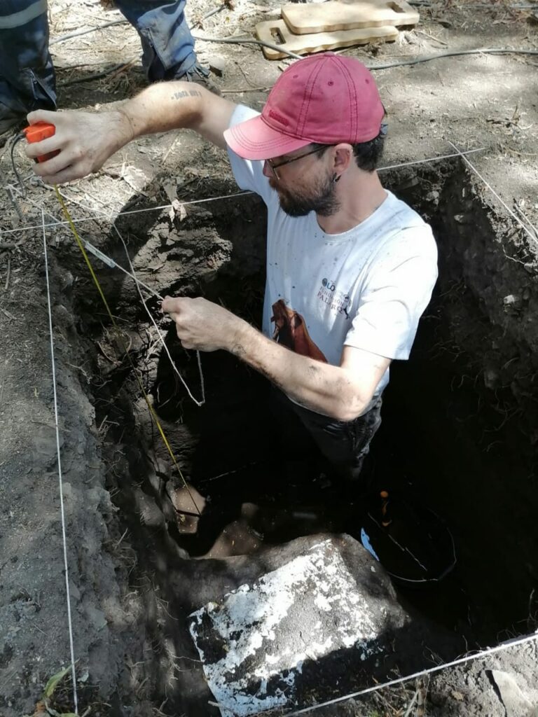 Excavación del sitio Tagua Tagua III durante septiembre de 2022. Créditos: Ángela Peñaloza.