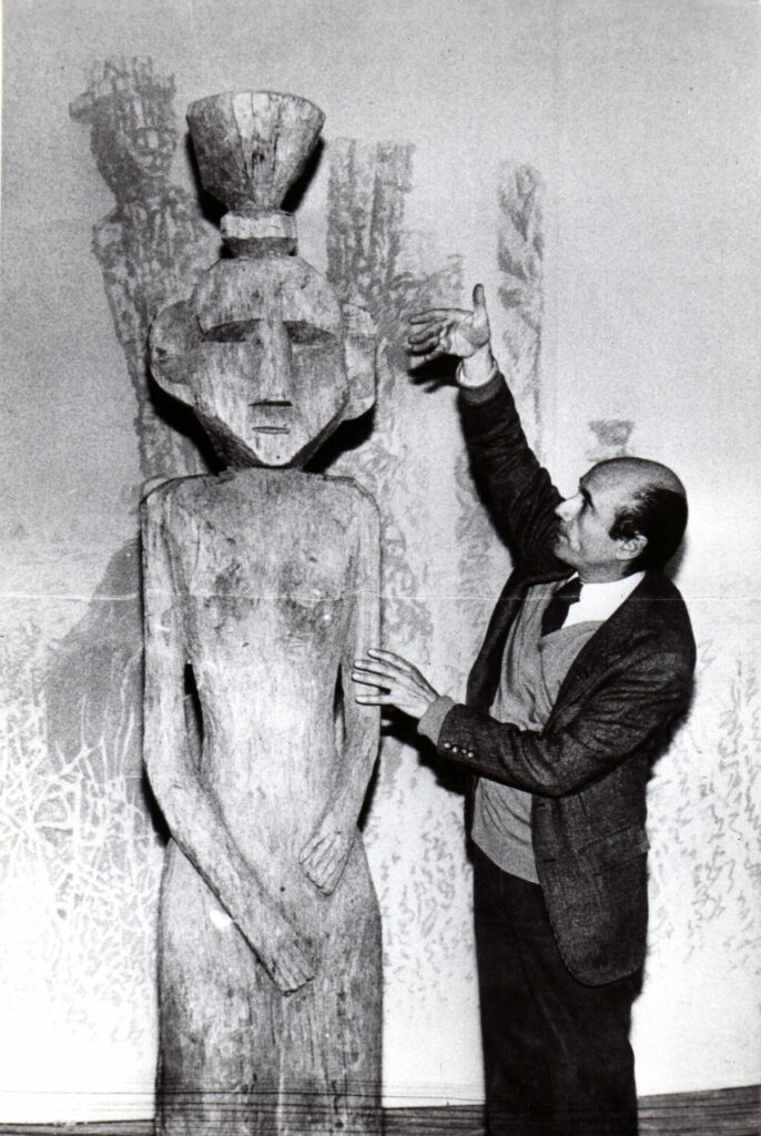 Carlos en exposición mapuche, 1985