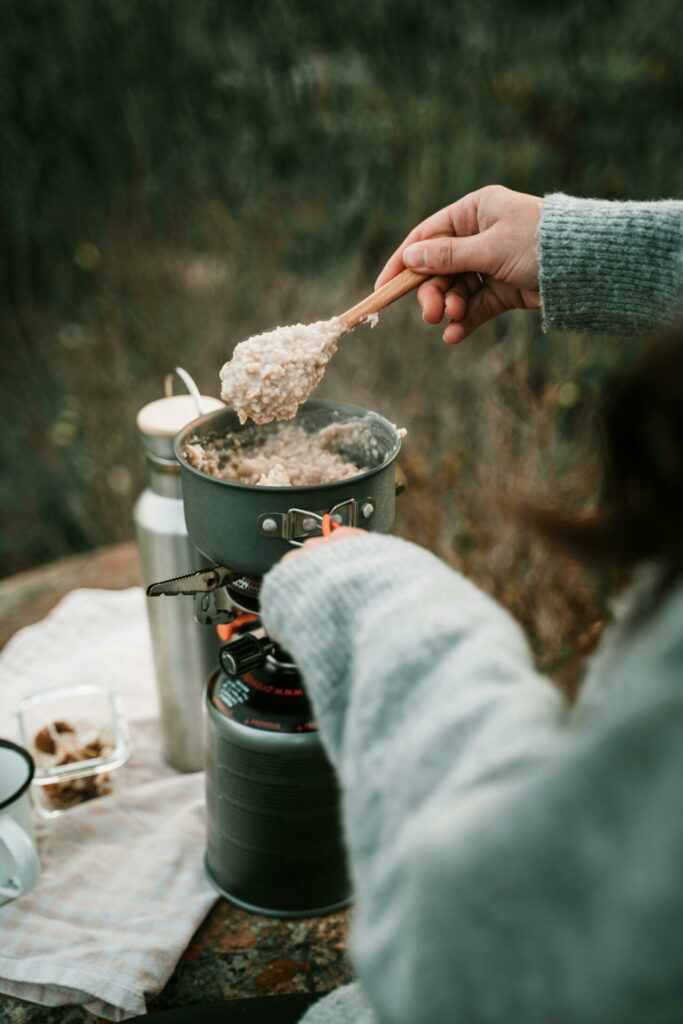 comida camping pex