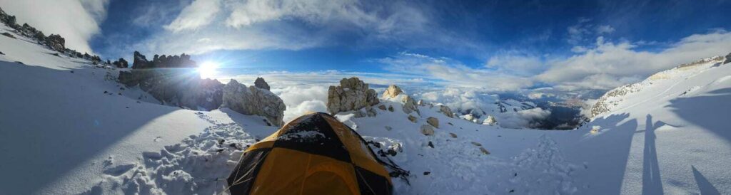 Campamento en cerro Aconcagua. Créditos: Alejandro Calvo y Julio Soto. 