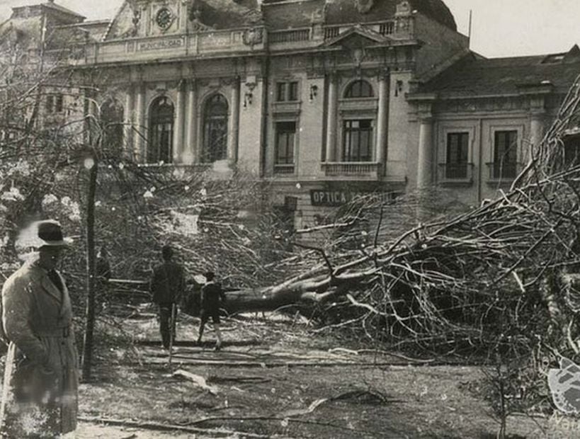 Tornado ciudad de Concepción 1934. Archivo histórico del Museo de historia natural de Concepción