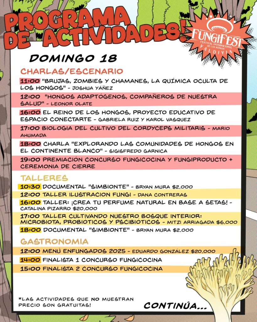 Programa domingo 18 de mayo FungiFest