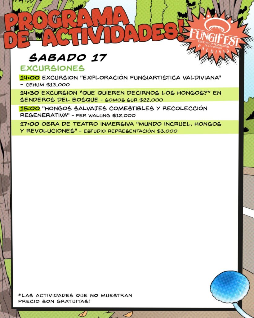 Programa sábado 17 de mayo FungiFest
