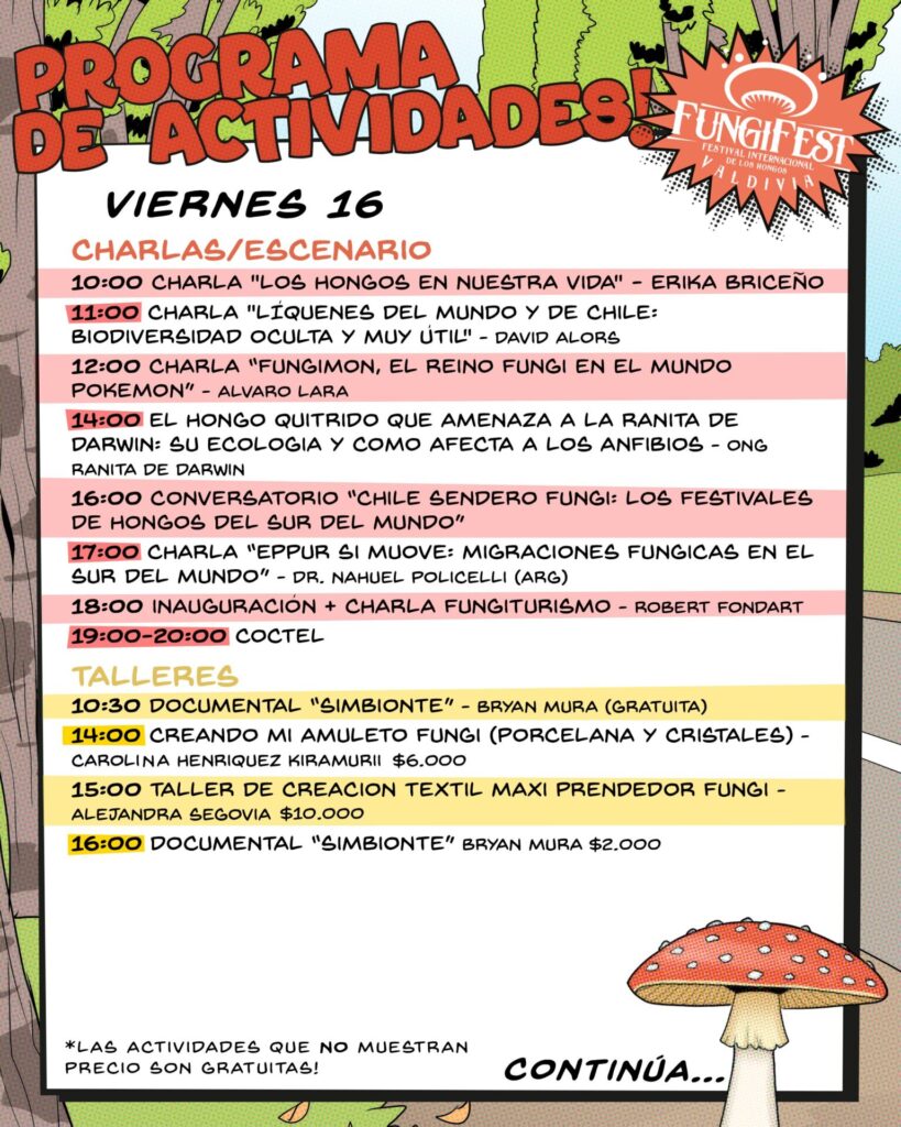 Programa viernes 16 de mayo FungiFest