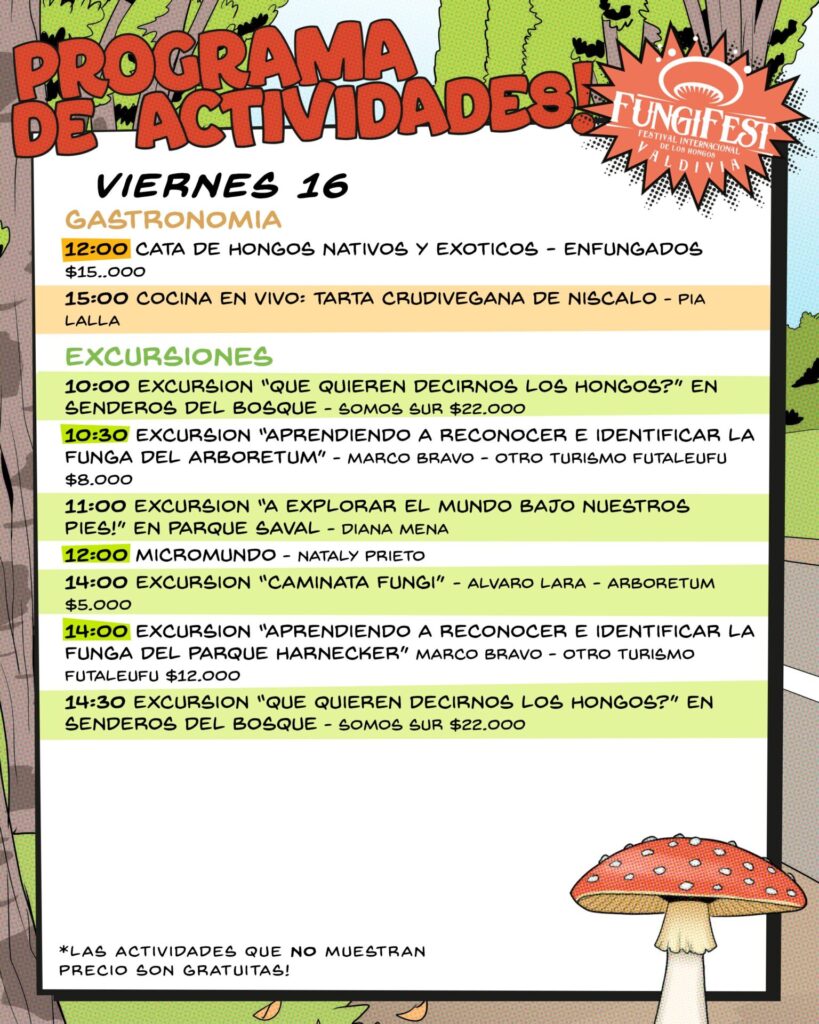 Programa viernes 16 de mayo FungiFest