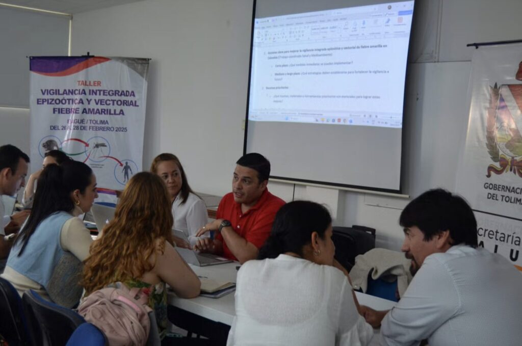 Taller de vigilancia integrada epizoótica y vectorial en Tolima, organizada por la OPS y la OMS. Créditos: Natalia Acosta – OPS/OMS