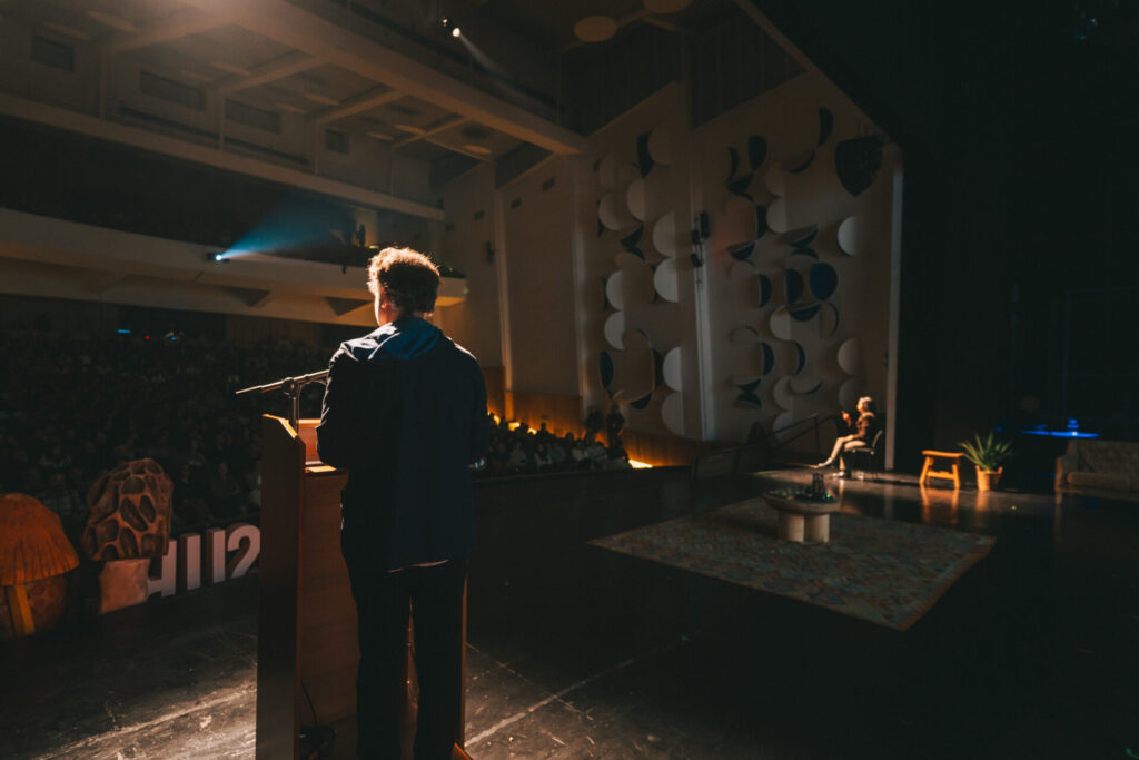 Martín en la inauguración del Festival de Cine Santiago Wild.