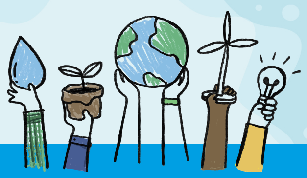 Ilustración de libro "Dinámicas para la Educación Ambiental". Créditos: Red de Educación Latinoamericana por el Medio Ambiente (RedLama)