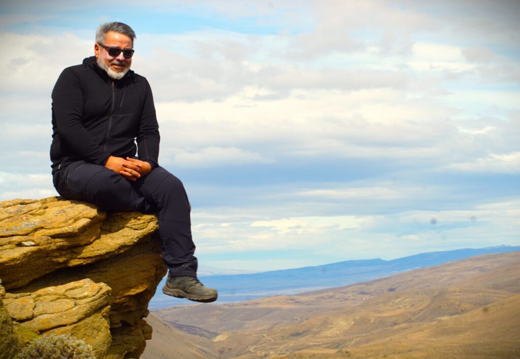 Marcelo Leppe en cerro Guido