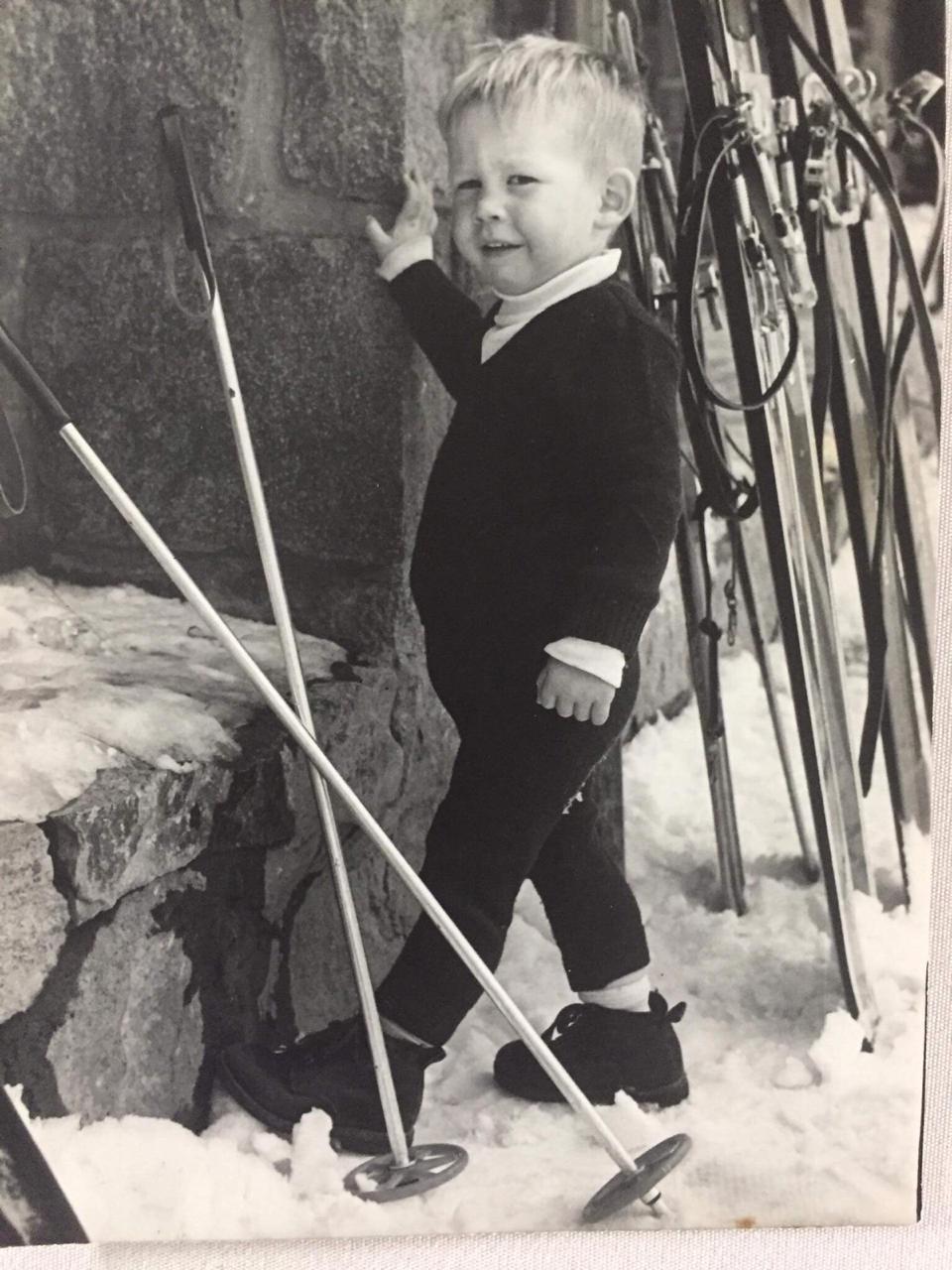 Miguel Purcell cuando niño. Foto: Ski Portillo.