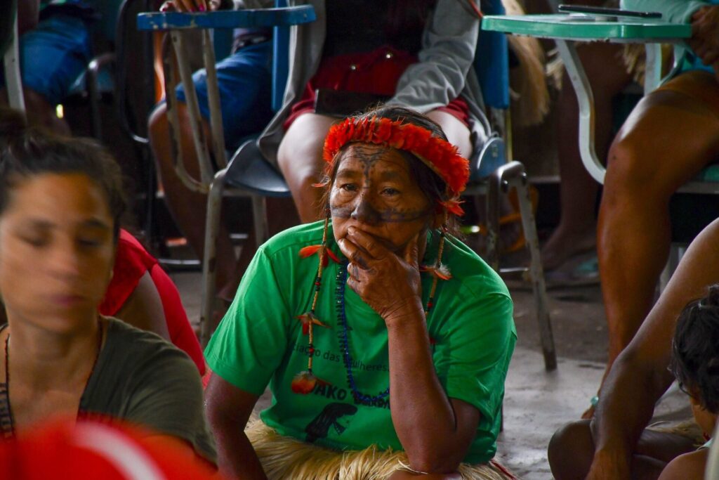 Mujer indígena Munduruku Sawre Muybu. Fotografía: Joao Paulo Guimaraes