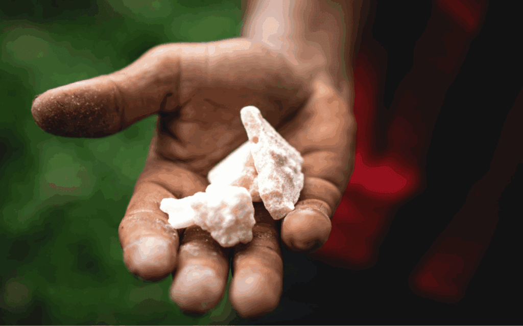 Pasta base de coca, una de las actividades ilícitas que se desarrollan en la Amazonía de la triple frontera entre Perú, Colombia y Ecuador. Foto: Bram Ebus