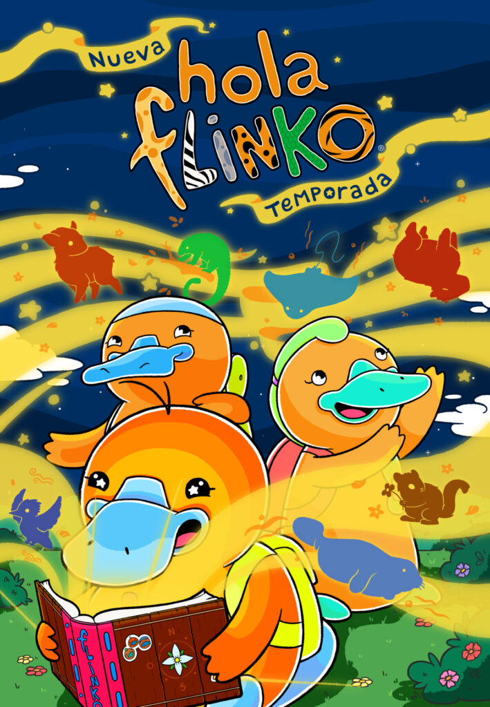 Poster nueva temporada de la serie infantil "Hola Flinko", su creadora es Isabel Rosemblatt,