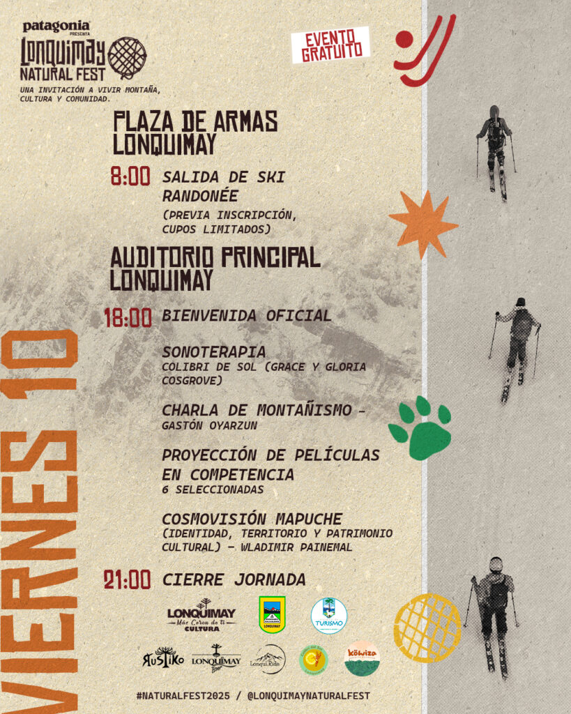 Programación día viernes del festival. Créditos Lonquimay Natural Fest 2025