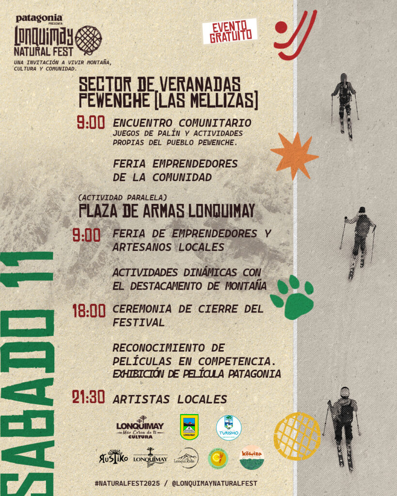 Programación día sábado del festival. Créditos Lonquimay Natural Fest 2025  