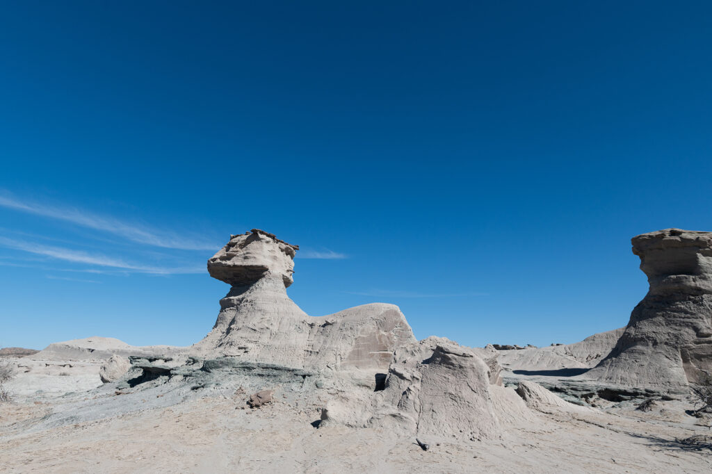 La geoforma conocida como la esfinge en agosto del 2025, en el Parque Provincial Ischigualasto, Departamento Valle Fértil,San Juan, Argentina.