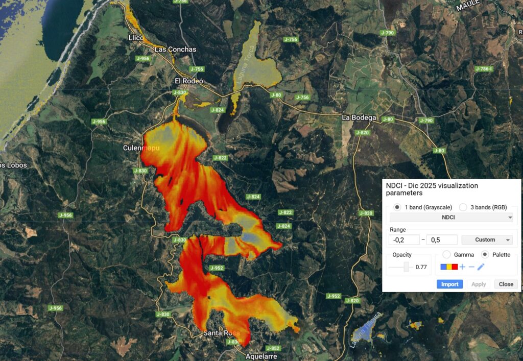 Medición realizada por Pablo Sarricolea y Gabriela González.