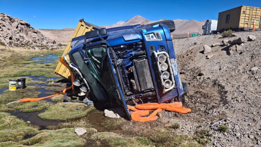 Volcamiento en el Altiplano