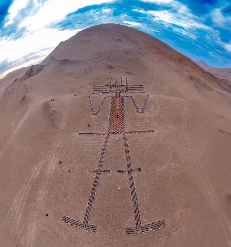 Gigante Vestido armado en su totalidad.