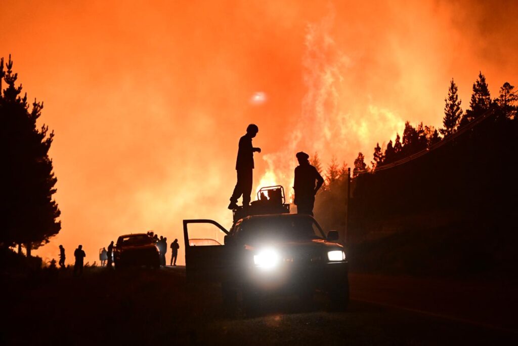 Fotografía incendios en la Patagonia Argentina, Enero de 2026. Foto de Maxi Jonas.