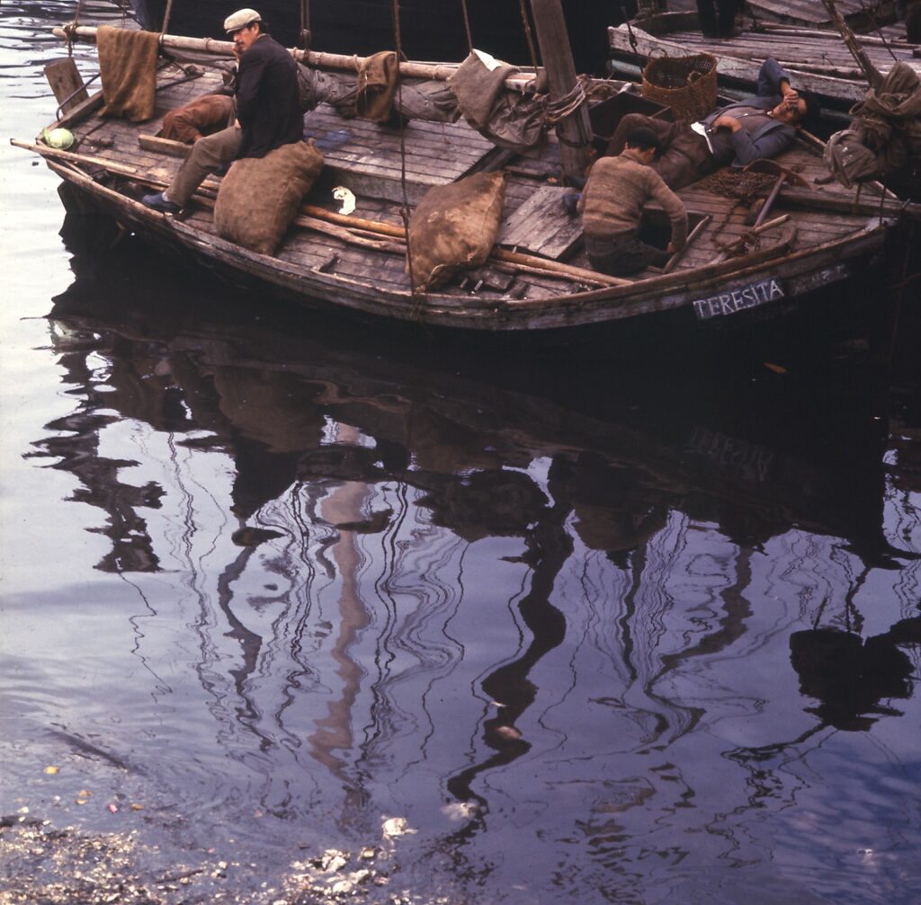 Embarcadero de Dalcahue en 1955.