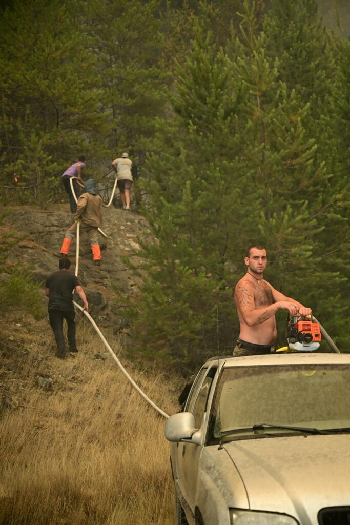 Fotografía incendios en la Patagonia Argentina, Enero de 2026. Foto de Maxi Jonas.
