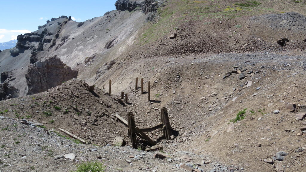 Restos de lo que fue la minería en San Pedro de Nolasco.