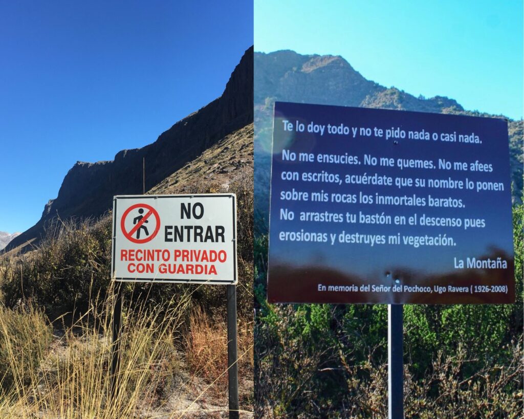 Precauciones de los parques nacionales en el Cerro Pochoco, en la región del Maule.