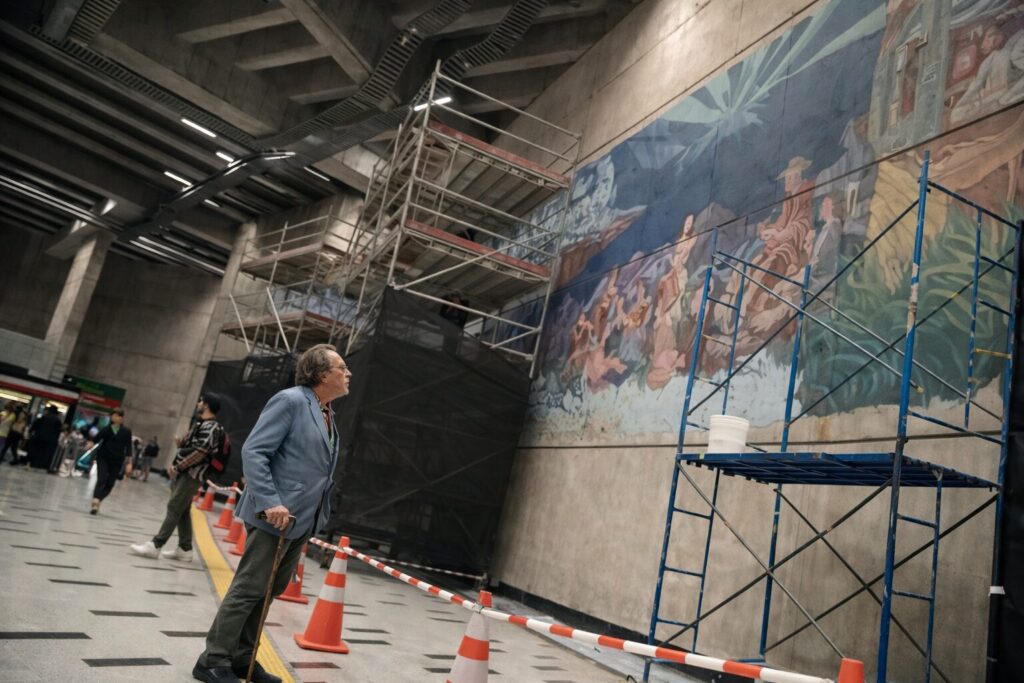 Mural de René en Estación Puente Cal y Canto del Metro de Santiago. Créditos: Los Jaivas.
