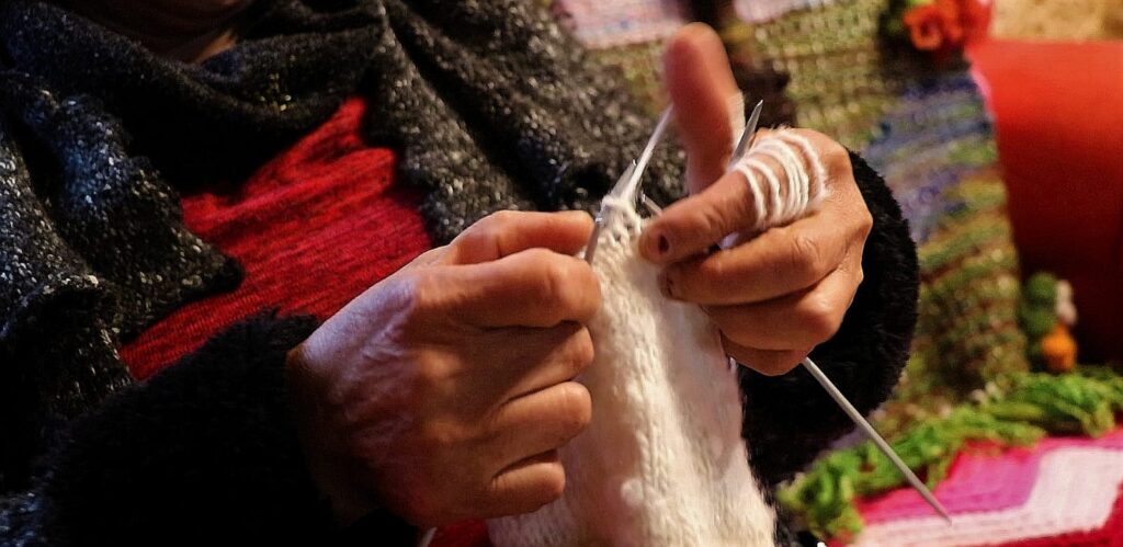 Tejiendo en el sur, en Palena.