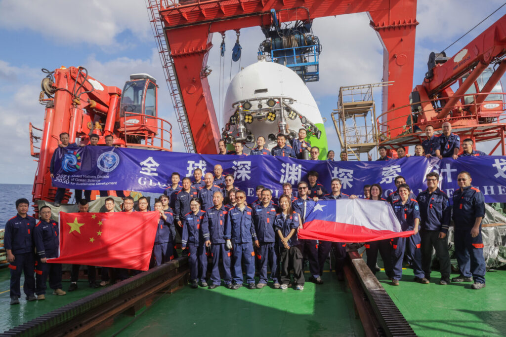 Hito exitosa etapa 1 expedición binacional “Joint China-Chile Atacama Trench Expedition” (JCATE). Créditos: ©Matias Pizarro Urrutia