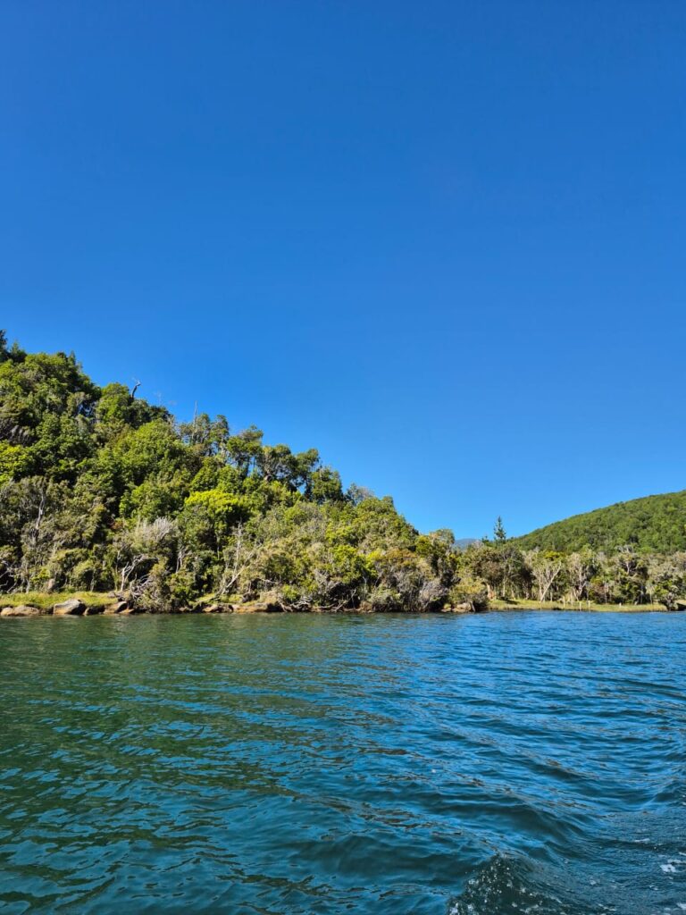 Río Huellelhue. Travesía de 11 kilómetros hacia Caleta Huellelhue, Región de Los Lagos. Créditos: ©Proyecto GEF Incentivos para la Conservación y Centro de Pesca Sustentable