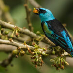 Tangara capuchiazul (Stilpnia cyanicollis). Créditos: Humberto Castillo