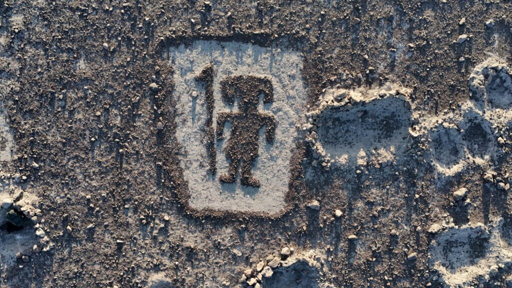 Vista aérea de los geoglifos de Ariquilda.