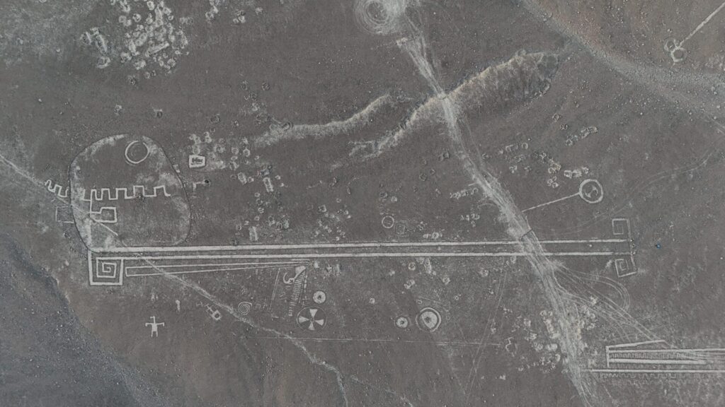 Vista aérea de los Geoglifos de Ariquilda