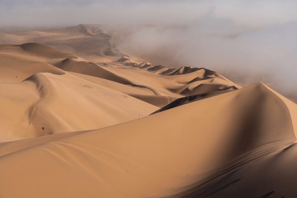 Una gran parte del patrimonio natural de Chile es su desierto, un territorio que se extiende por kilómetros en el norte del país y que presenta una belleza escénica única - Mar de dunas de Atacama.