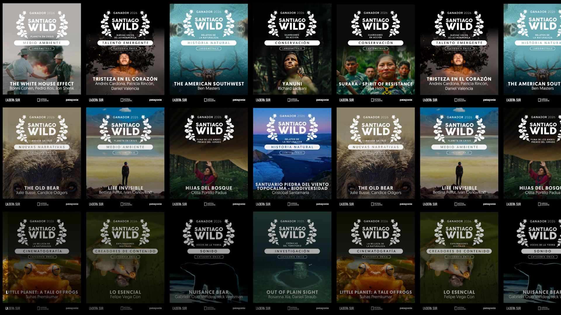 Santiago Wild 2026 premia a las mejores producciones de cine de naturaleza y celebra su primera Competencia de Pitch