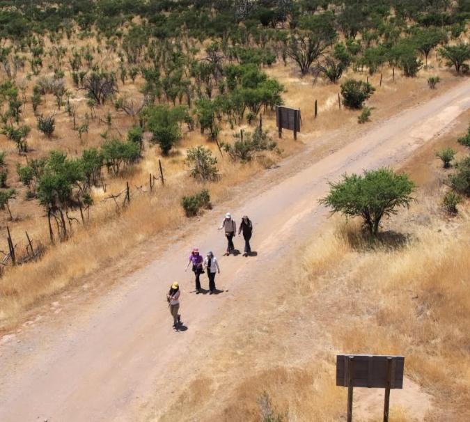Figura 18. Actividades de docencia de posgrado desarrolladas en el Monumento Natural Quebrada de La Plata en el marco del Diplomado de Conservación y Manejo de Fauna Silvestre de la Facultad de Ciencias Veterinarias y Pecuarias de la Universidad de Chile.