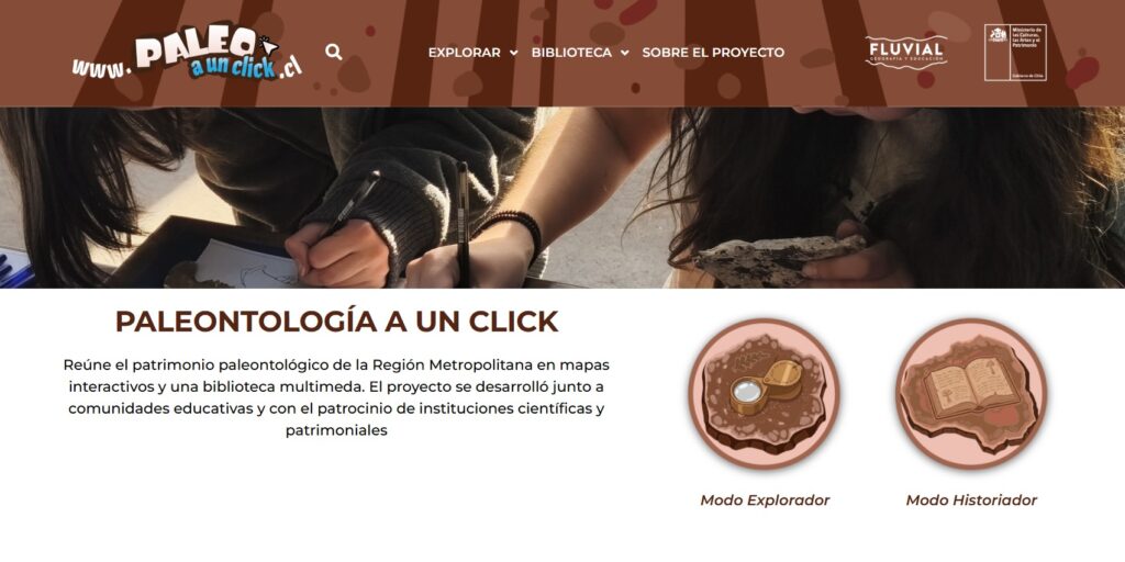 Inicio sitio web "Paleo en un click". Créditos: Equipo de Paleo a un Click