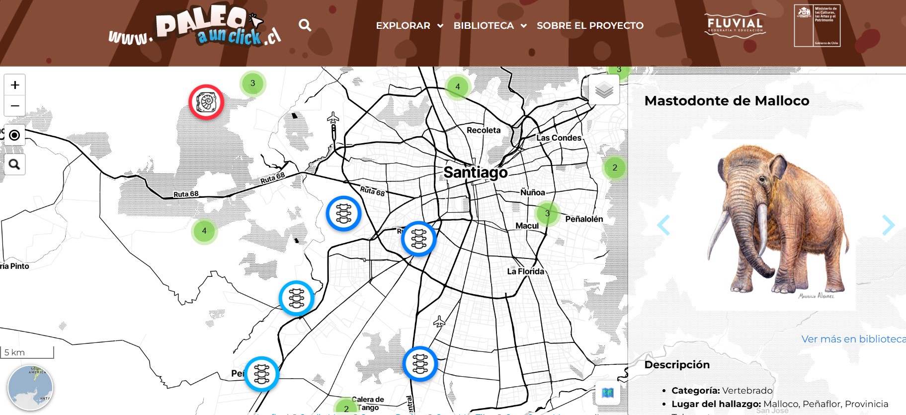 “Paleo a un Click”: La primera plataforma interactiva del patrimonio paleontológico está en la Región Metropolitana