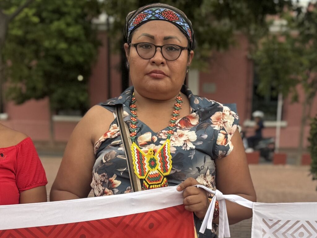 Olivia Bisa Tirko es la primera presidenta mujer de la Nación Chapra de Perú. Créditos: Isabel Alarcón