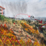 Mientras recorría el barrio El Olivar, parcialmente destruido durante el megaincendio de febrero de 2024, observé humo en una ladera. Cuando llegué, los bomberos ya habían extinguido el fuego. El incendio se originó cuando unos niños que jugaban fútbol en la cancha de una escuela lanzaron accidentalmente el balón contra un poste eléctrico en la calle. Las chispas de los cables encendieron el pasto seco de la ladera. Para ilustrar la facilidad con la que puede iniciarse un incendio, le pedí a uno de los niños, Ignacio, que dibujara sobre mi fotografía de las consecuencias del fuego. Así surgió la portada del libro. 27.10.2025, Viña del Mar, 2025, Chile. Créditos: Stefan Nieland.