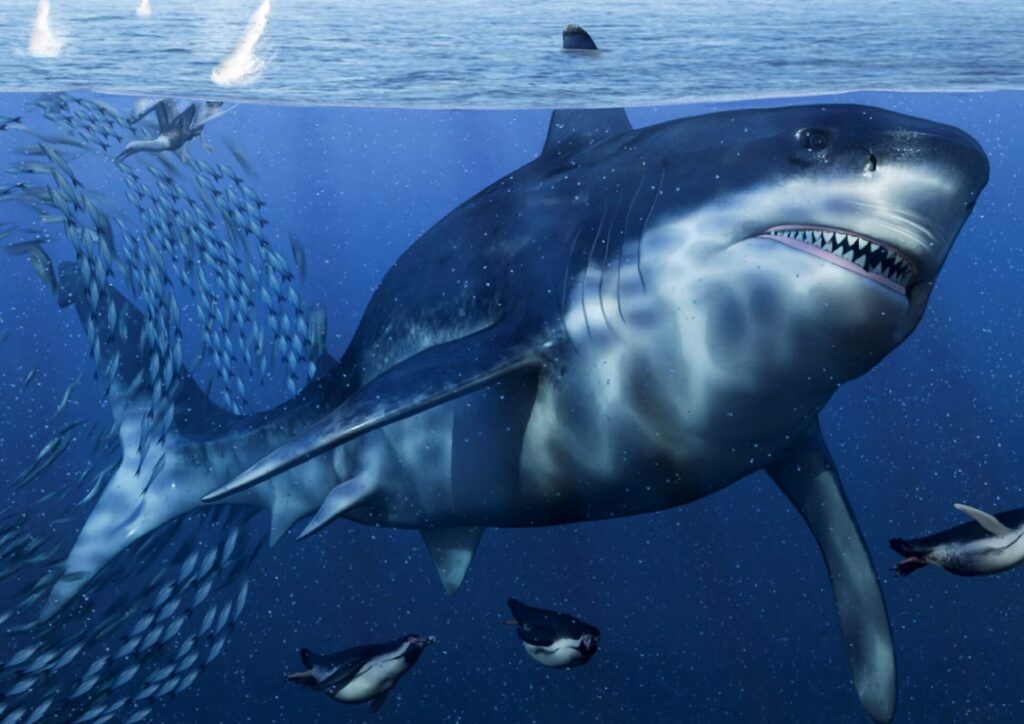 Megalodón (Otodus megalodon. Créditos: cortesía de CIAHN Atacama.