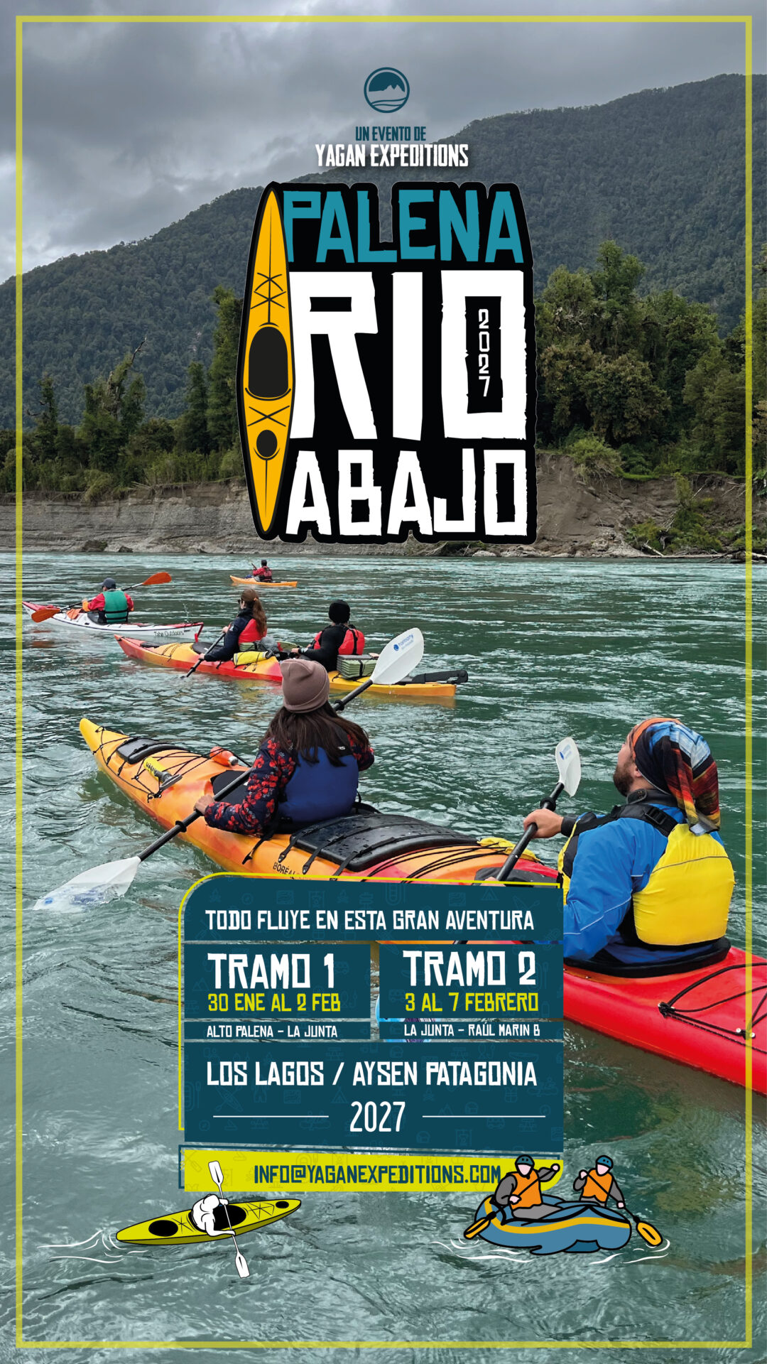 Palena Río Abajo 2027: Fluyendo de cordillera a Mar en la Patagonia