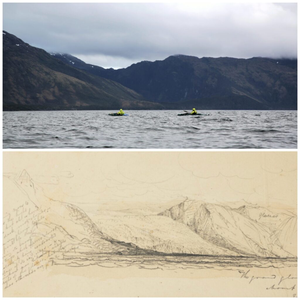 Exposición dibujos expedición hidrográfica británica, 1826-1834. Créditos: Cristian Donoso.